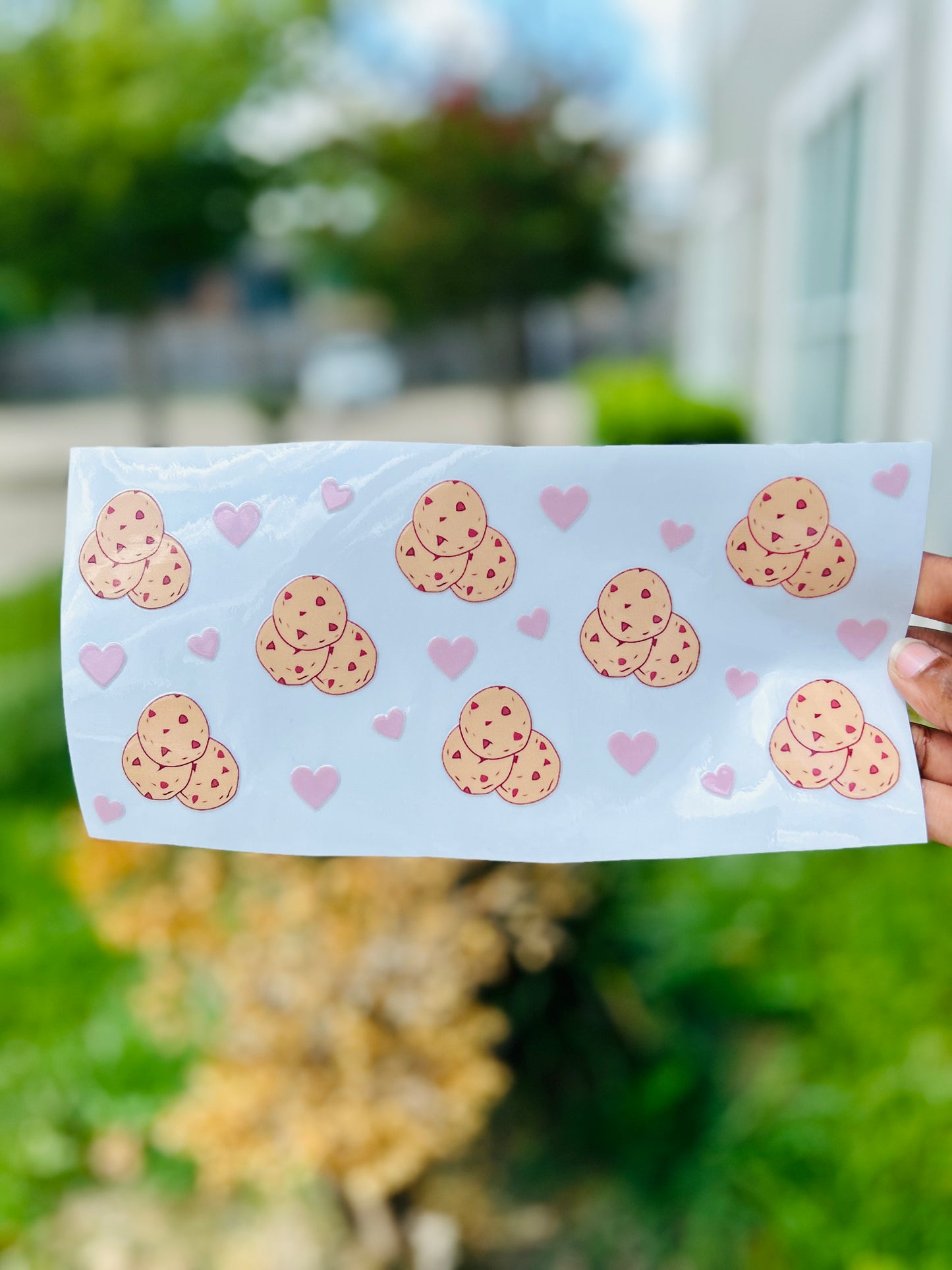 Chocolate Chip and Pink Heart Tumbler