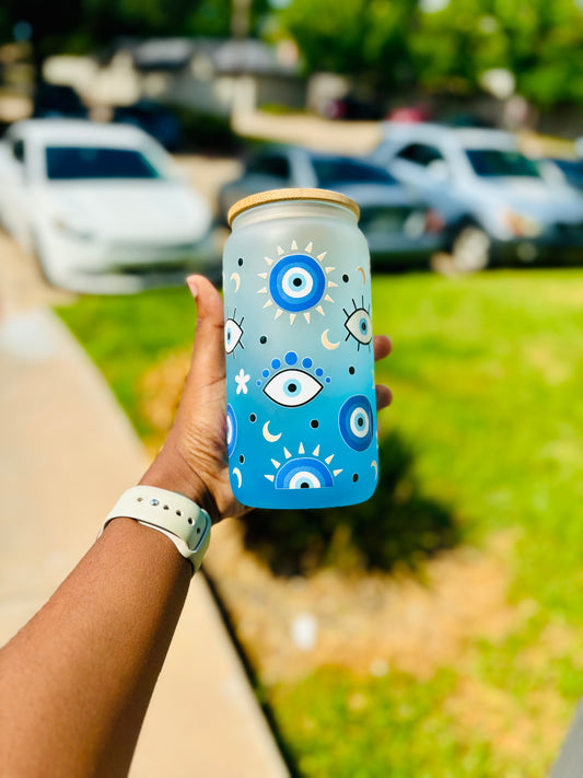 Blue Evil Eye Tumbler